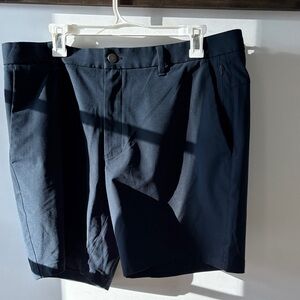 CRZ YOGA Men's Dark Blue Flat Front Shorts